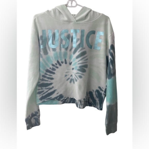 Justice Active Tie Dye Cropped Hoodie Juniors Plus Size 18/20 GREAT CONDITION - Picture 2 of 5